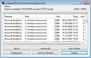 AnalogX DLL Archive software