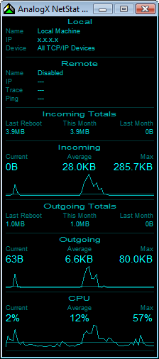 AnalogX NetStat Live screenshot AnalogX NetStat Live screenshot