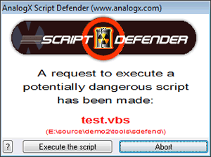 AnalogX Script Defender screenshot