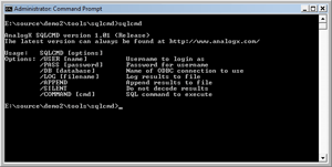 AnalogX SQLCMD screenshot